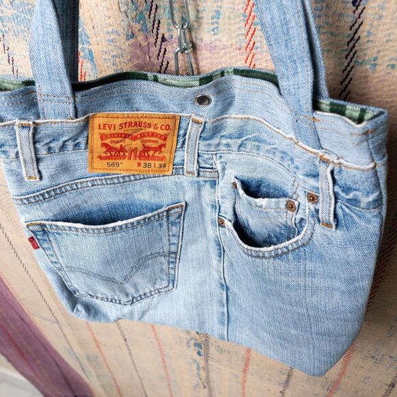 Reworked upcycled tote bag - Picture 4 of 7